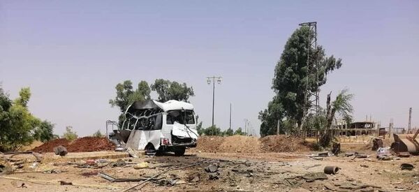 موقع التفجير في اليادودة، سوريا موقع التفجير في اليادودة، سوريا - سبوتنيك عربي