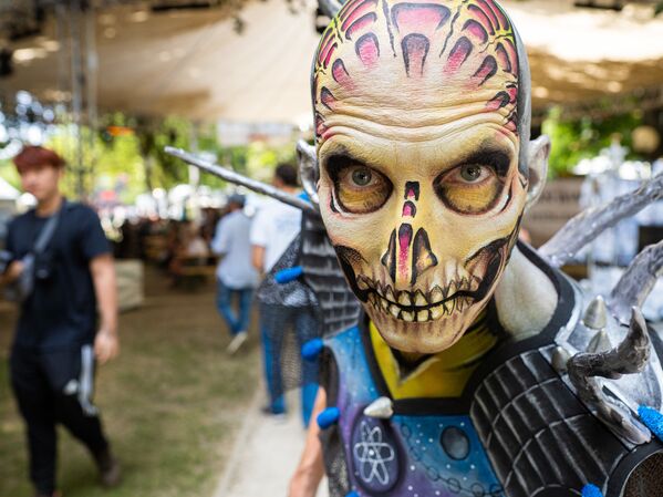 عارضات في مهرجان الرسم على الجسم الدولي (2019 World Bodypainting Festival) في النمسا - سبوتنيك عربي