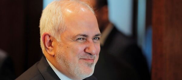 وزير الخارجية الإيراني، محمد جواد ظريف، في لقاء للأمم المتحدة بنيويورك - سبوتنيك عربي