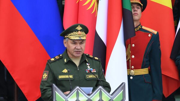  وزير الدفاع الروسي سيرغي شويغو في دورة المسابقات العسكرية الدولية الخامسة  آرميا - 2019  - سبوتنيك عربي