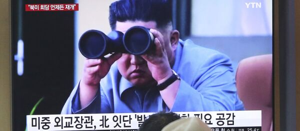  زعيم كوريا الشمالية يشهد إطلاق نوع جديد من الصواريخ التكتيكية الموجهة، 2 أغسطس/ آب 2019 - سبوتنيك عربي