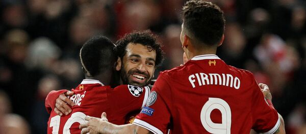 نجوم ليفربول محمد صلاح وفريمينيو وساديو ماني - سبوتنيك عربي