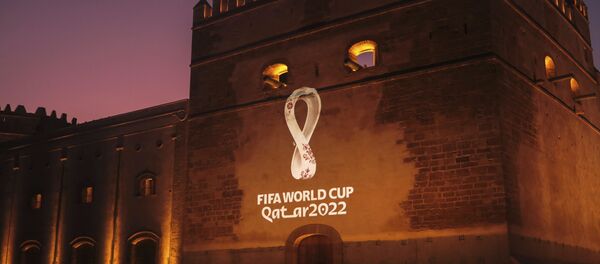 شعار كأس العالم 2022 على مبنى أثري في المغرب  - سبوتنيك عربي
