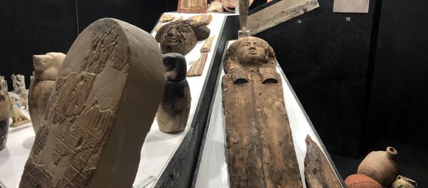 عرض تابوت أثري لآخر ملكات الأسرة 19 وافتتاح معرض مؤقت بمتحف الأقصر في مصر - سبوتنيك عربي