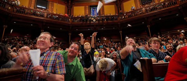 الحضور أثناء الحفل الـ29 لتوزيع جائزة إيغ نوبل (أو جائزة نوبل للحمقى) ، 12 سبتمبر 2019 - سبوتنيك عربي