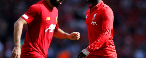 محمد صلاح مع ساديو ماني في لفريق ليفربول - سبوتنيك عربي
