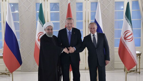 الرئيس الروسي والتركي والإيراني - سبوتنيك عربي