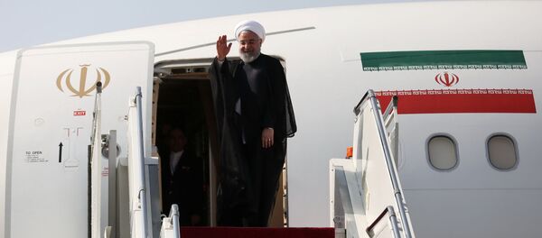 الرئيس الإيراني حسن روحاني متوجها إلى نيويورك للمشاركة في أعمال الجمعية العامة للأمم المتحدة - سبوتنيك عربي