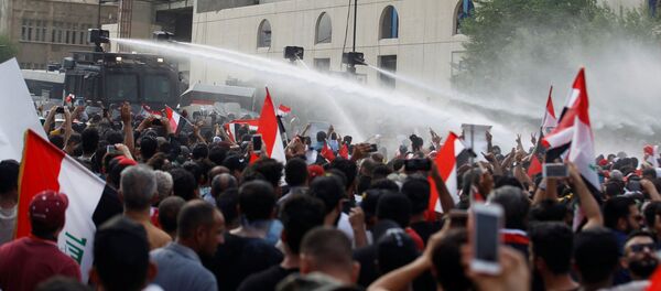 بغداد تشتعل، تظارهات، مظاهرات، احتجاجت بغداد، العراق 2 أكتوبر 2019 - سبوتنيك عربي