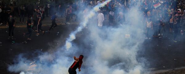 احتجاجت بغداد، العراق 2 أكتوبر 2019 - سبوتنيك عربي