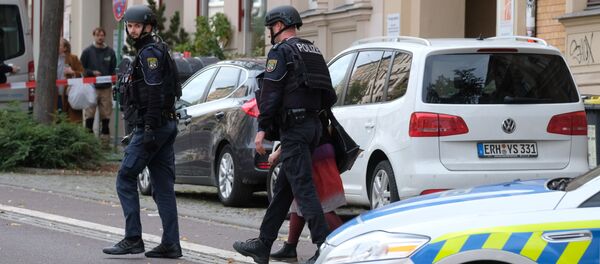 حادثة إطلاق نار أمام معبد يهودي في مدينة هاله الألمانية، ألمانيا 9 أكتوبر 2019 - سبوتنيك عربي