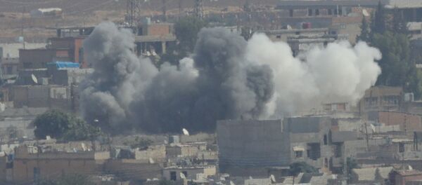 الدخان يتصاعد في بلدة رأس العين السورية - سبوتنيك عربي