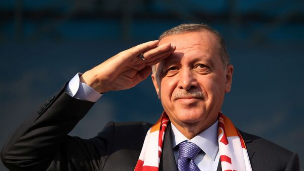 أردوغان يؤدي التحية العسكرية - سبوتنيك عربي