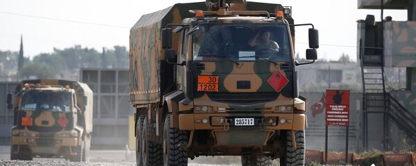 قوات الجيش التركي يعودون من بلدة تل أبيض، الحدود السورية التركية، سوريا، تركيا 21 أكتوبر 2019 - سبوتنيك عربي