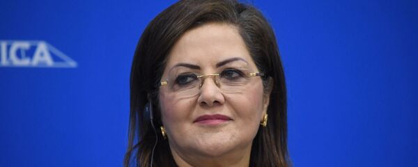 هالة حلمي السعيد وزيرة التخطيط والمتابعة والإصلاح الإداري المصرية خلال مقابلة مع وكالة سبوتنيك في المنتدى الاقتصادي الروسي الأفريقي في سوتشي - سبوتنيك عربي