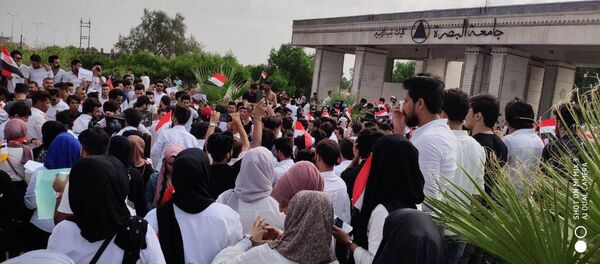 تظاهرات الطلاب في بغداد، العراق أكتوبر 2019 - سبوتنيك عربي