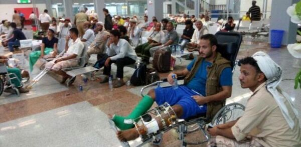 جرحى يمنيين في مستشفى هندي - سبوتنيك عربي