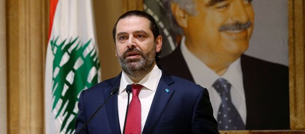 رئيس الوزراء اللبناني سعد الحريري يتحدث خلال مؤتمر صحفي في بيروت - سبوتنيك عربي