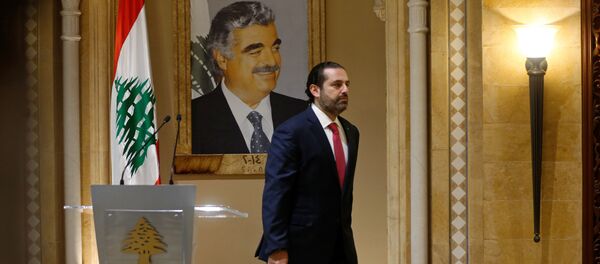 الحريري يغادر بعد إلقاء كلمة في بيروت - سبوتنيك عربي