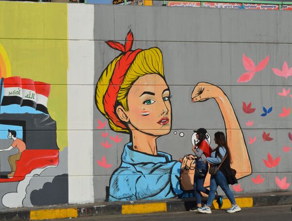 رسائل فنية من تظاهرات الشعب العراقي (صور) رسائل فنية من تظاهرات الشعب العراقي (صور) - سبوتنيك عربي