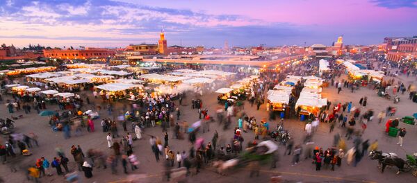 ساحة جامع الفنا في مراكش، المغرب - سبوتنيك عربي