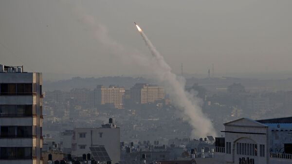 صاروخ من قطاع غزة على إسرائيل - سبوتنيك عربي