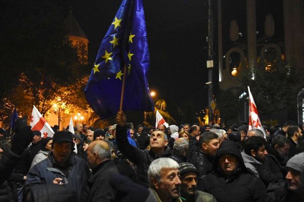 تظاهرات أمام البرلمان في العاصمة الجورجية تبيليسي، للمطالبة بإجراء انتخابات مبكرة، جورجيا 25 نوفمبر 2019 - سبوتنيك عربي