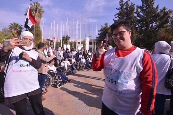 شركاء بالنصر السوري... ماراثون لذوي الاحتياجات الخاصة وسط دمشق...صور وفيديو - سبوتنيك عربي