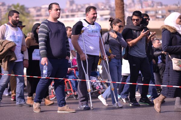 شركاء بالنصر السوري... ماراثون لذوي الاحتياجات الخاصة وسط دمشق...صور وفيديو - سبوتنيك عربي