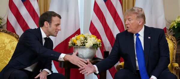 الرئيس الأمريكي ترامب والرئيس الفرنسي ماكرون يلتقيان قبل قمة الناتو في لندن - سبوتنيك عربي