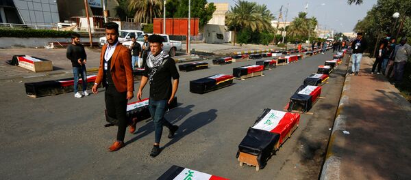 صناديق قتلى في العاصمة العراقية بغداد - سبوتنيك عربي