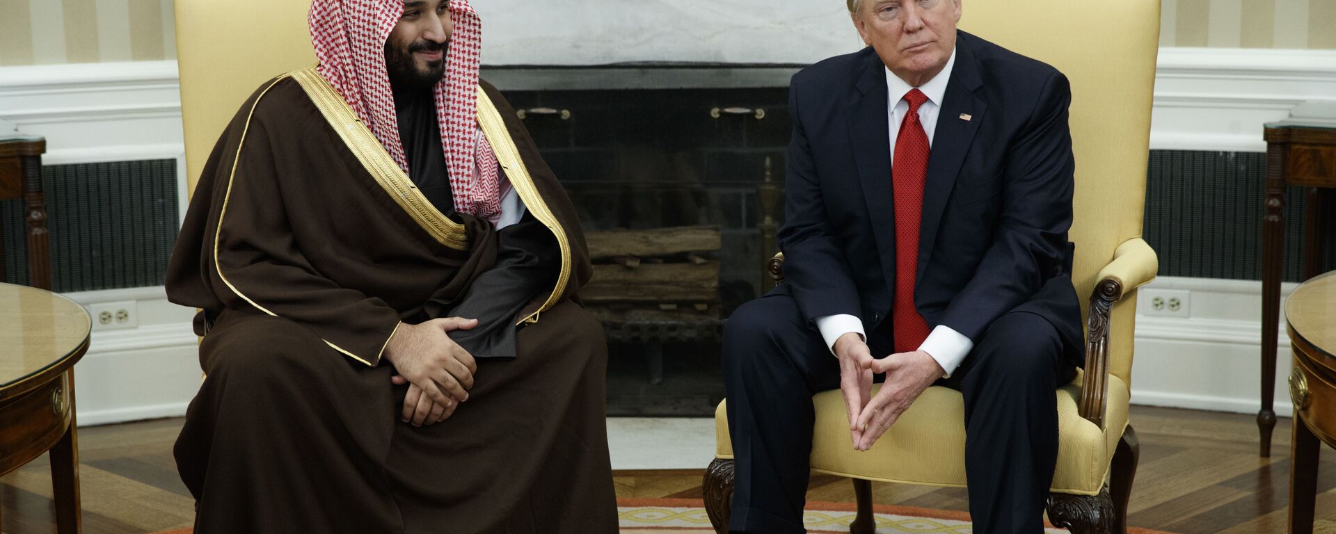 ترامب يلتقي الأمير محمد بن سلمان في المكتب البيضاوي للبيت الأبيض في واشنطن - سبوتنيك عربي, 1920, 02.04.2025