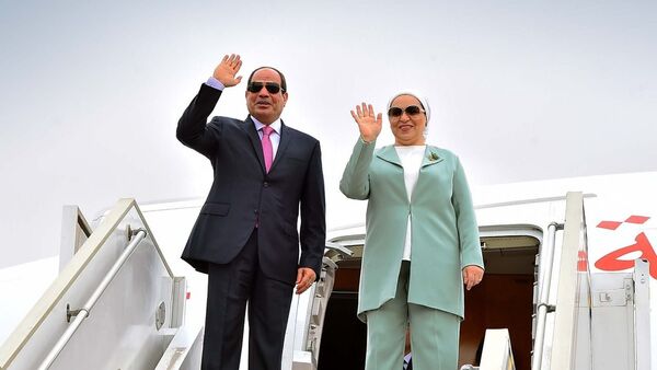 الرئيس المصري عبد الفتاح السيسي وزوجته انتصار السيسي - سبوتنيك عربي