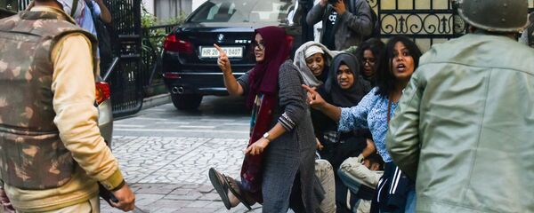 متظاهرات في احتجاجات الهند - سبوتنيك عربي