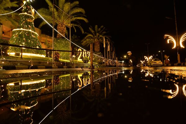 زينة أعياد الميلاد ورأس السنة في دمشق، سوريا 17 ديسمبر 2019 - سبوتنيك عربي