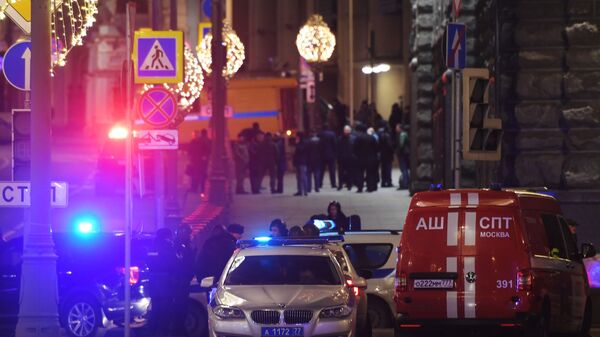 مبنى جهاز الأمن الفدرالي الروسي في ميدان لوبيانكا في موسكو حيث وقع إطلاق النار - سبوتنيك عربي