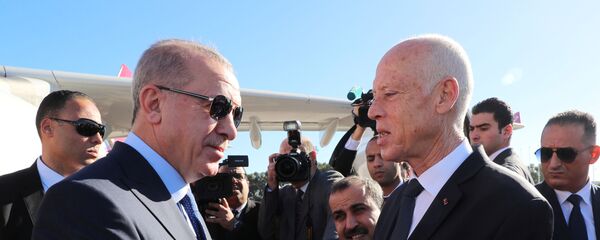 الرئيس التركي رجب طيب أردوغان والرئيس التونسي قيس سعيد - سبوتنيك عربي