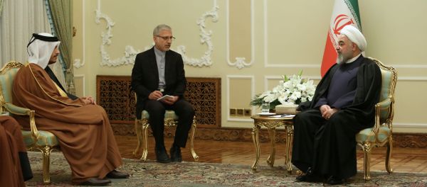 الرئيس الإيراني حسن روحاني يلتقي وزير الخارجية القطري محمد بن عبدالرحمن بن جاسم آل ثاني في طهران - سبوتنيك عربي