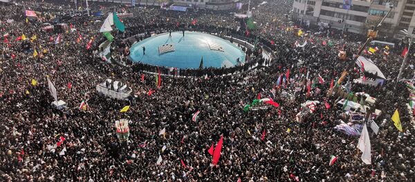  مراسم تشييع قائد قوات القدس بالحرس الثوري قاسم سليماني - سبوتنيك عربي