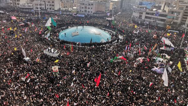  مراسم تشييع قائد قوات القدس بالحرس الثوري قاسم سليماني - سبوتنيك عربي