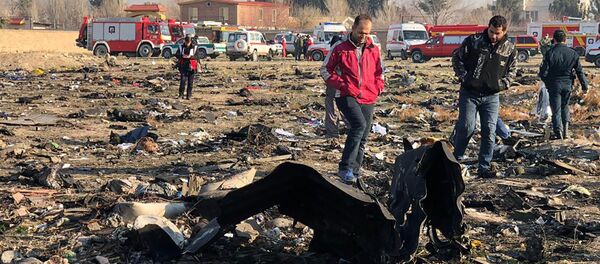 حطام الطائرة المنكوبة من طراز بوينغ 737 في طهران، إيران 8 يناير 2020 - سبوتنيك عربي