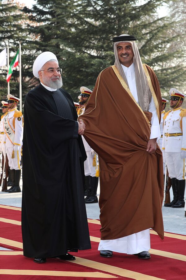 شاهد... كيف استقبل روحاني أمير قطر في طهران - سبوتنيك عربي