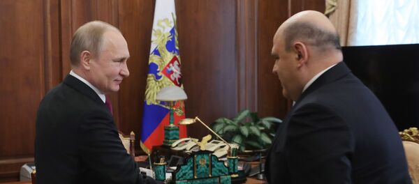 لقاء فلاديمير بوتين مع مرشح لمنصب رئيس وزراء روسيا، ميخائيل ميشوستين - سبوتنيك عربي