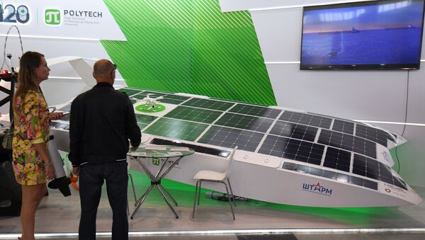 طائرة مسيرة كهربائية شتورم-600 في معرض إنوبورم-2019 في يكاترينبورغ، روسيا 10 يوليو 2019 - سبوتنيك عربي