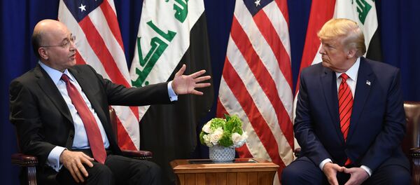 الرئيس الأمريكي دونالد ترامب يستقبل الرئيس العراقي برهم صالح في نيويورك الرئيس الأمريكي دونالد ترامب يستقبل الرئيس العراقي برهم صالح في نيويورك - سبوتنيك عربي