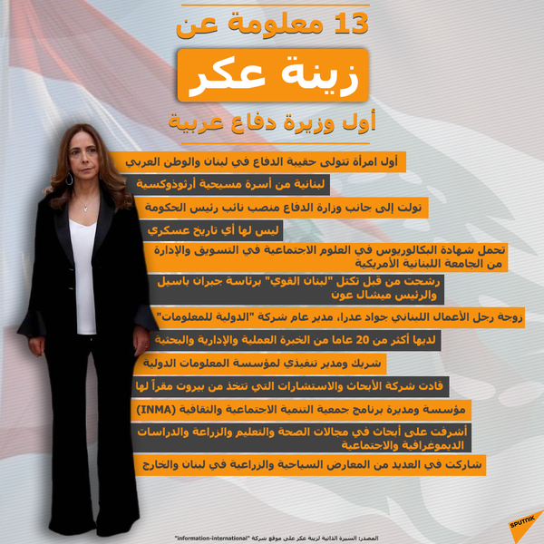 وزيرة الدفاع في لبنان: التنسيق بين الـيونيفيل والجيش اللبناني يردع الانتهاكات الإسرائيلية - سبوتنيك عربي