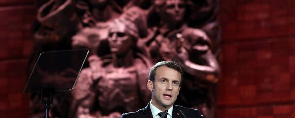 ماكرون يلقي كلمة في المنتدى العالمي للهولوكوست في مركز نصب ياد فاشيم التذكاري للهولوكوست في القدس - سبوتنيك عربي