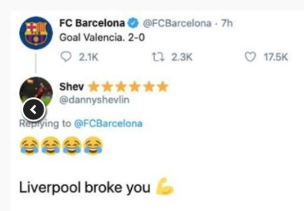 جماهير ليفربول تسخر من برشلونة جماهير ليفربول تسخر من برشلونة - سبوتنيك عربي