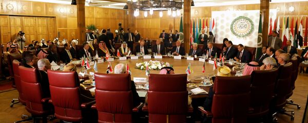 اجتماع لوزراء خارجية جامعة الدول العربية بعد أن أعلن الرئيس الأمريكي دونالد ترامب عن خطته للسلام في الشرق الأوسط صفقة القرن - سبوتنيك عربي