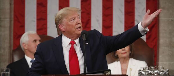 ترامب خلال خطاب حالة الاتحاد أمام الكونغرس الأمريكي - سبوتنيك عربي